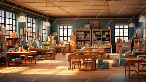 Premium AI Image | Studyroom HD 8K wallpaper Stock Photographic Image