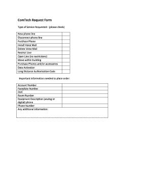 Fillable Online tx ncsu ComTech Request Form Fax Email Print - pdfFiller