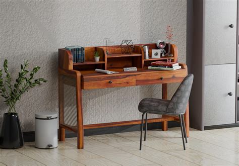 Buy Mince Study Table (Honey Finish) Online in India | UrbanWood