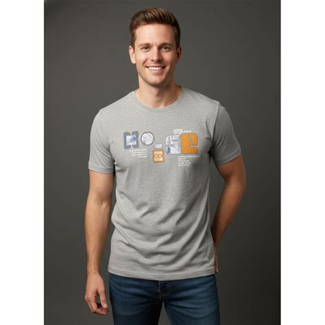 Men’s Grey Graphic Printed Cotton T-Shirt