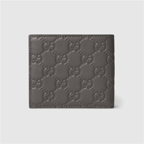GG Emblem coin wallet in grey GG leather | GUCCI® INT