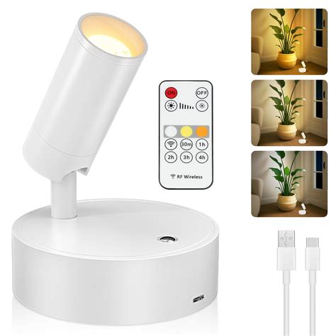 Spot Lights Indoor, Rechargeable Plant Spotlight Indoor, Wireless LED Up Lights Accent Lighting ...