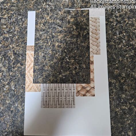 Becky's Stampin' Studio: Pieced Textured Notes Card