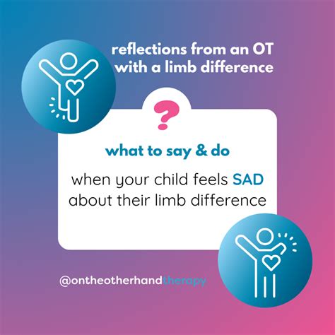 What to say & do when your child feels SAD about their limb difference - On The Other Hand