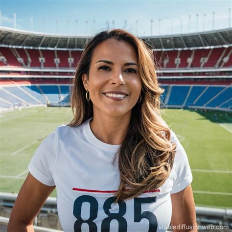 Monique Fuentes as Soccer Mom in Stadium | Stable Diffusion Online