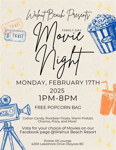 Family Day - MOVIE NIGHT AT THE WALNUT BEACH , 4200 Lakeshore Drive ...