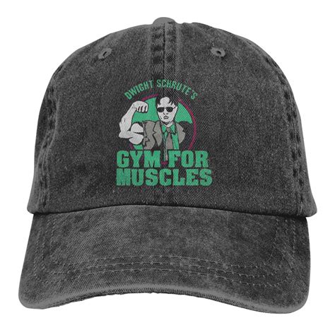 Arilce Baseball Cowboy Cap,Dwight-Schrute's-Gym-Muscles-1 Adjustable ...