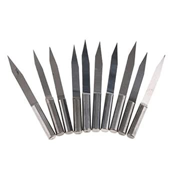SAZ DEKOR 10 Pieces 4mm Carbide PCB Engraving Bits CNC Router Tool 20 ...