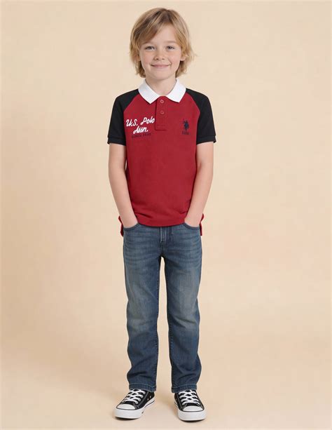 Boys Colour Block Regular Fit Polo Shirt