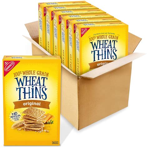 Amazon.com: Wheat Thins Original Snacks, Whole Grain Wheat Crackers ...