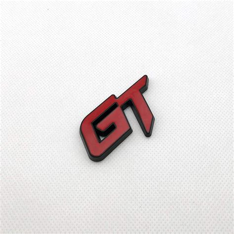 Automaze Chrome Metal GT Logo Car Emblem Premium 3D Badge Auto Racing