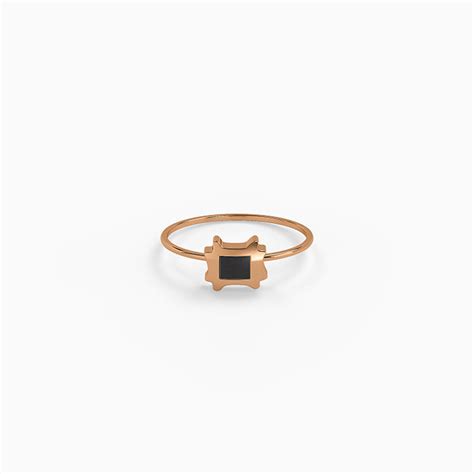 Rose Gold Obsidian Bloom Ring (Size 12) – GIVA