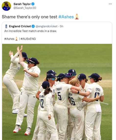'Shame there's only one Test', says Sarah Taylor as Aus-Eng game ends ...