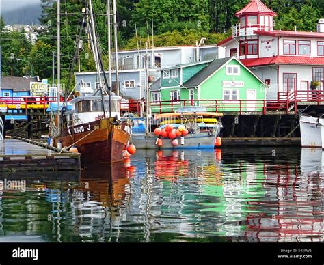 Fishing boats in harbour, Prince Rupert, British Columbia, Canada ...