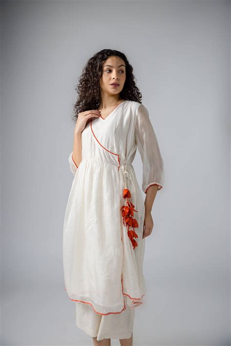 Anantha Hand embroidered Chanderi and Kota Silk Kurta set – Bihart