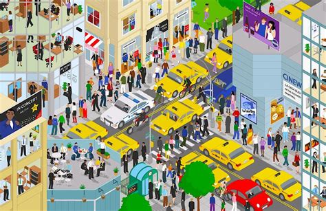 Busy City Drawing 的图像结果