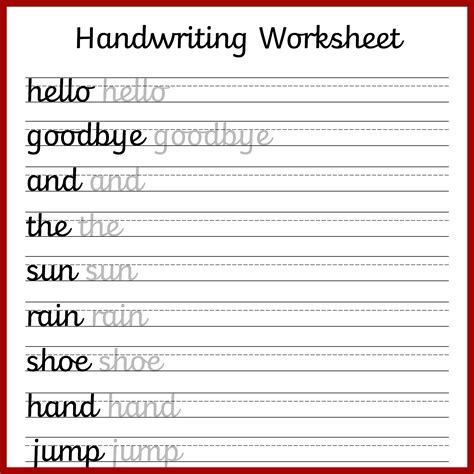 5 Printable Cursive Handwriting Worksheets For Beautiful Penmanship ...