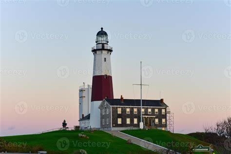 The Montauk Point Lighthouse located adjacent to Montauk Point State ...