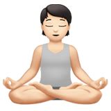 🧘🏻 Person in lotus position: light skin tone emoji copy paste png download