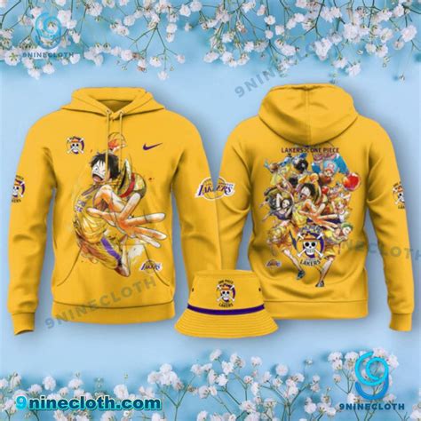 [Free Shipping + 20% Off] Monkey D. Luffy Lakers X One Piece T-shirt ...