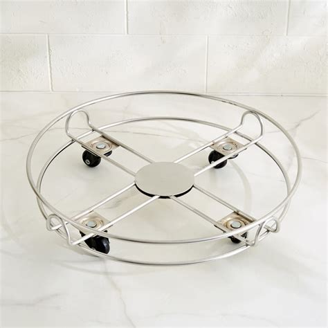 Buy Glovia Corus Stainless Steel Cylinder Trolley from Home Centre at ...