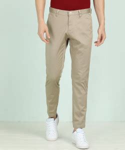 Louis Philippe Sport Slim Fit Men Beige Trousers - Buy Louis Philippe ...