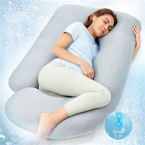 Momcozy U-Shaped Pregnancy Pillow, Full Body Support, 57 inch with ...