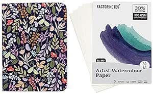 Factor Notes Sketchbook: A6 Pocket Sized, 120 GSM (Night Bloom ...