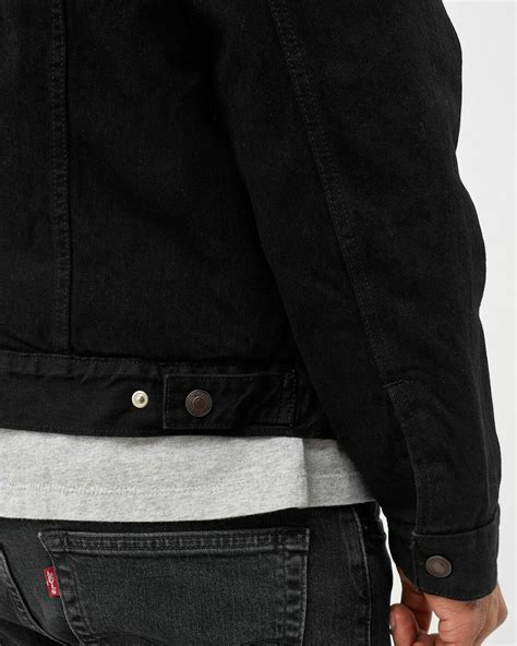 Levis Type 3 Sherpa Trucker Jacket Black Denim Jackets Levis