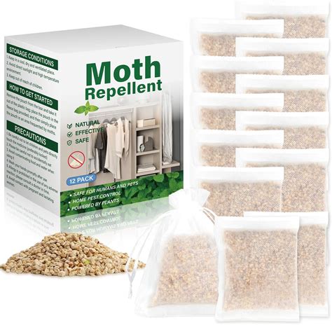Amazon.com : 12 Pack Moth Repellent for Closets, Peppermint Effective ...