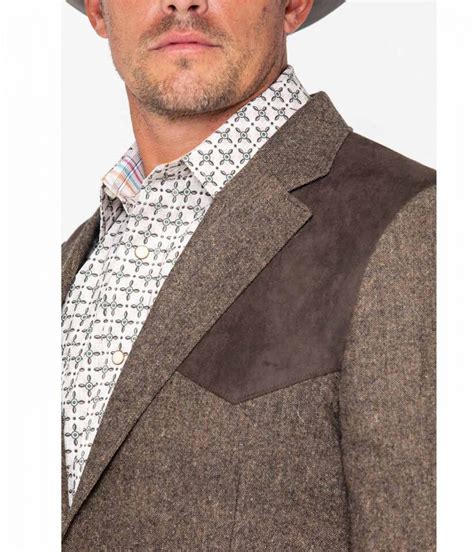 Western Sport Coat | Button Patched Cowboy Blazer - Jackets Masters