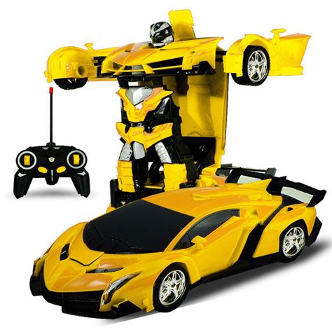 Buy Kids RC Cars (Yellow), Transform Car Robot, One Button ...