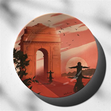 India Gate Delhi: Buy Premium Quality Decorative Art Plates Online ...