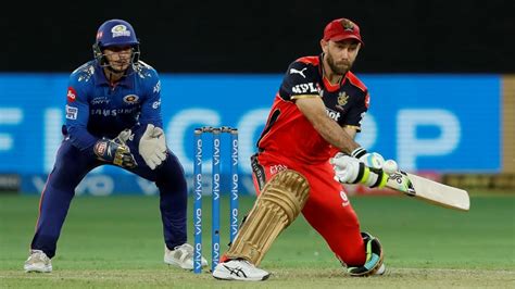 RCB vs Mumbai Indians - IPL 2021 - Glenn Maxwell reverse handed ...