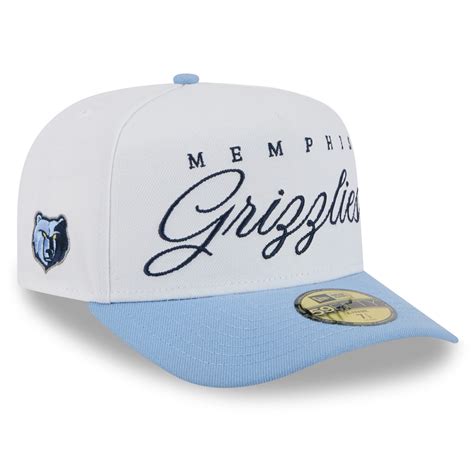 Men's New Era White/Light Blue Memphis Grizzlies 2025 NBA Draft A-Frame ...