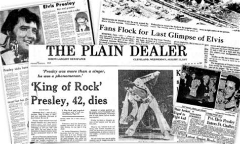 Elvis Presley Death Newspaper Worth - Regina Wilkins News