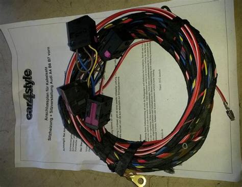 Seat Heating Wiring Harness AUDI A4 Avant (8E5, B6), AUDI A4 Avant (8ED ...
