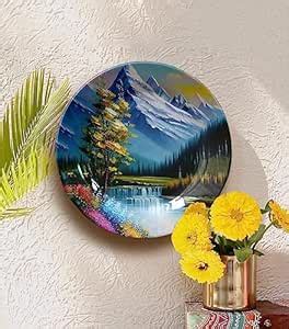 Buy JIKRAA® Natural Scenery Ceramic Decorative Designer Wall Plates ...