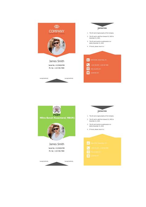 Image result for ID Card Examples