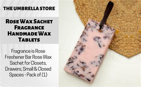 THE UMBRELLA STORE Scented Wax sachet for Wardrobe, Rose wax tablet ...