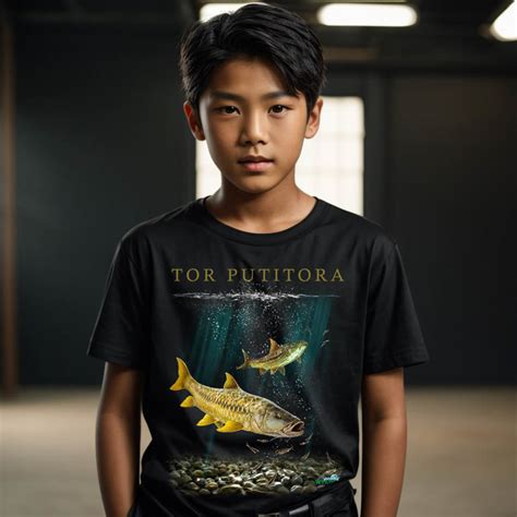 Golden Mahseer Hunting - Kids - Boys - Round Neck T-Shirts