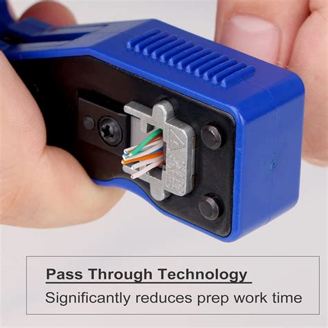 Buy Brileine Lan Network Cable Tester RJ45 Crimp Tool Pass Through ...