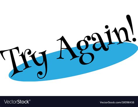 Try again rubber stamp Royalty Free Vector Image
