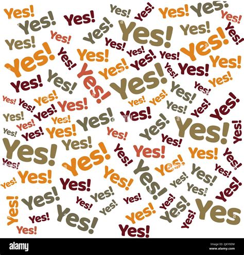 A bunch of YES text isolated on a white background Stock Vector Image ...