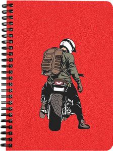 COBIERTAS Bike Rider Red (Black) A5 Notebook Ruled 120 Pages Price in ...