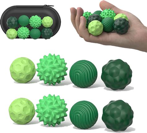 Magnetic Fidget Balls Toys, 8Pcs Silicone Sensory Stress Relief Toys ...