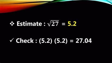 Estimating square root | PPTX