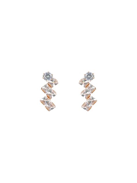 Priyaasi Dual-Block AD Rose Gold-Plated Jewellery Set