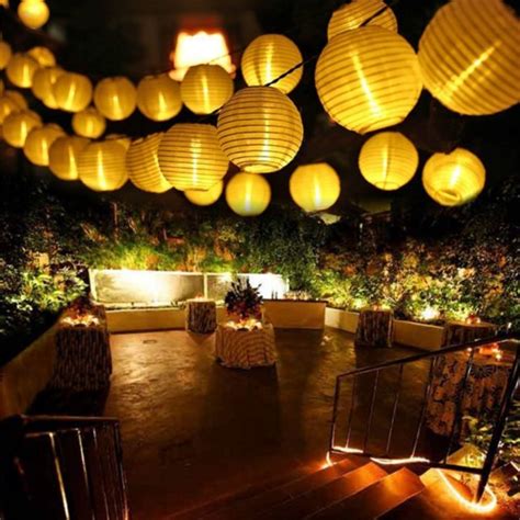 Outdoor Solar Paper Lantern String Lights - Life Changing Products