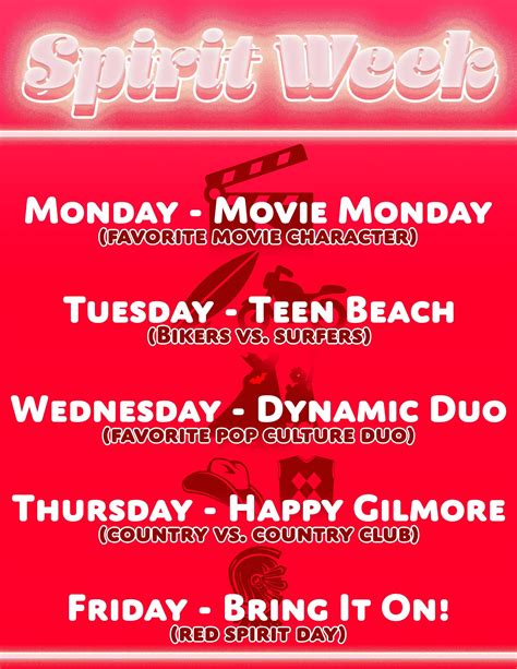 WHS Spirit Week Dress Up Themes | USD 353 School District